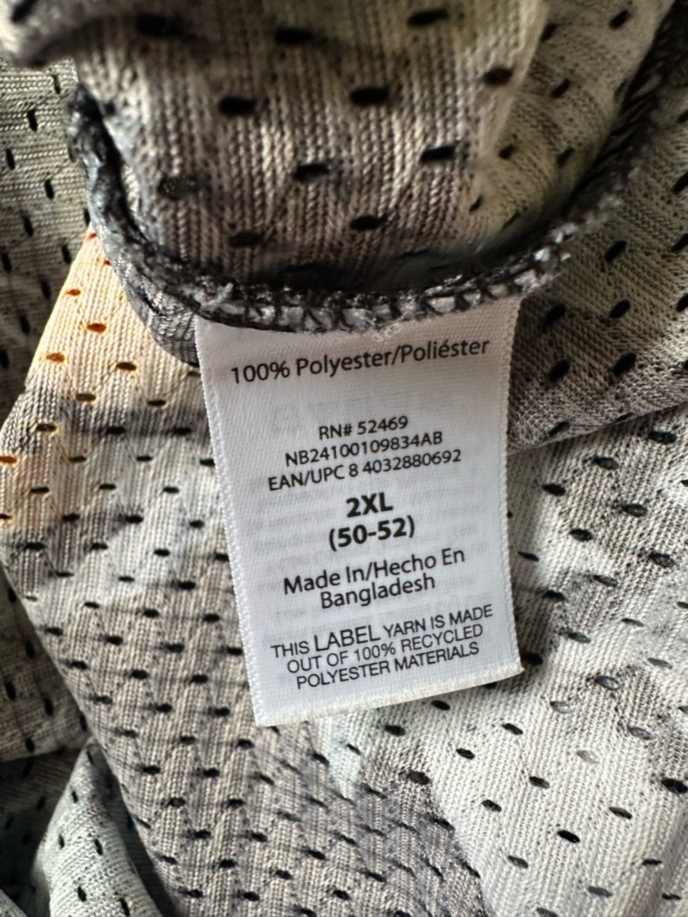 No Boundaries  Tropical ,Skull, Camo Men's Mesh Sleeveless Tank Top~2XL - Picture 4 of 4